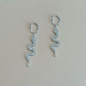 Rhinestone snake earrings M1026 Anthropologie